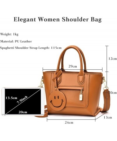 Women Elegant Handbag Top Handle Bag Waterproof Shoulder Bag Yellow $25.36 Shoulder Bags