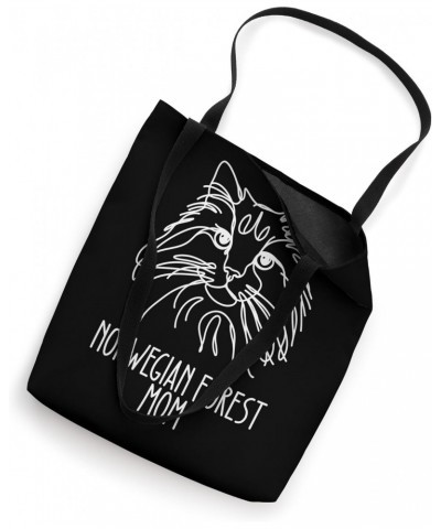 Line Art Best Cat Mom Women - Norwegian Forest Cat Tote Bag $10.75 Totes