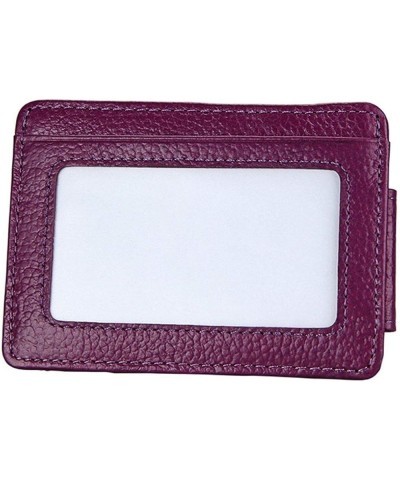 RFID Blocking Slim Money Clip Genuine Leather Minimalist Front Pocket Wallet for Men Women Purple $8.69 Wallets