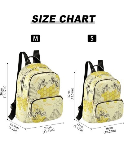 Travel Backpack Purse for Women Fashion Anti-theft Work Casual Bee Honey Animal Daypack Shoulder Bag Medium Size Medium $16.6...