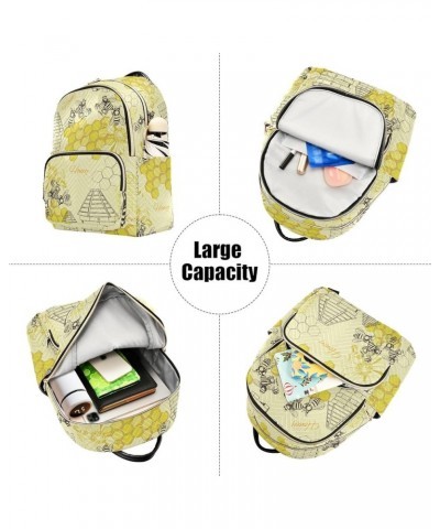 Travel Backpack Purse for Women Fashion Anti-theft Work Casual Bee Honey Animal Daypack Shoulder Bag Medium Size Medium $16.6...