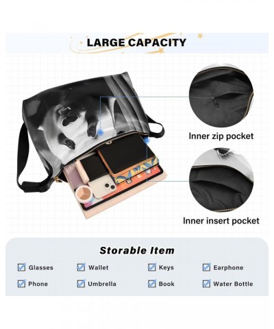 Hobo Handbag for Women Men Black and White Panda Fashion Casual Shoulder Bag Purse Chinese Cute Leather Crossbody Bags Big Ca...