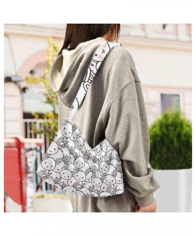 Women Boho Handbag Little Cute Panda Pink Cute Panda Vivid Panda Pink Heart Panda Cute Cute Bunny Pattern Underarm Bag Tote B...