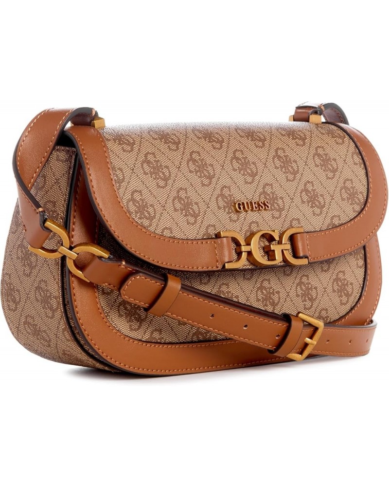 Dagan Crossbody Flap Latte Logo $32.11 Crossbody Bags