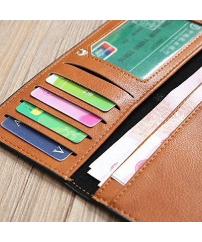 Leather Wallet Women's Pu Leather Wallet Simple Fashion Casual Long Zipper Purse Clutch for Girls Large Capacity Bi-fold Clut...