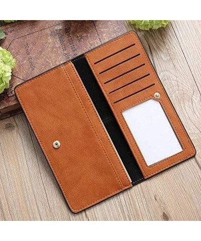 Leather Wallet Women's Pu Leather Wallet Simple Fashion Casual Long Zipper Purse Clutch for Girls Large Capacity Bi-fold Clut...