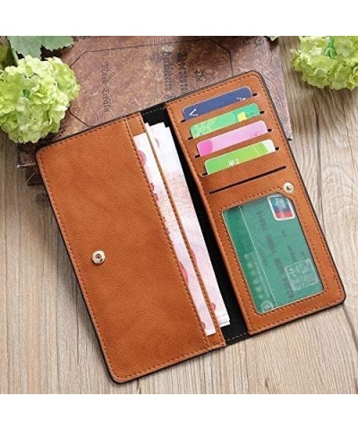 Leather Wallet Women's Pu Leather Wallet Simple Fashion Casual Long Zipper Purse Clutch for Girls Large Capacity Bi-fold Clut...