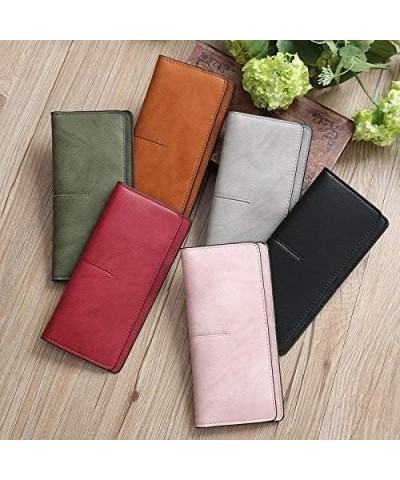 Leather Wallet Women's Pu Leather Wallet Simple Fashion Casual Long Zipper Purse Clutch for Girls Large Capacity Bi-fold Clut...