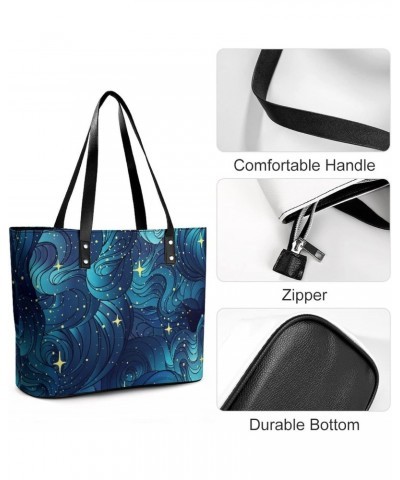 Womens Handbag Stars Leather Tote Bag Top Handle Satchel Bags For Lady $16.45 Totes