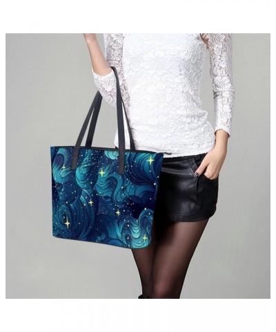 Womens Handbag Stars Leather Tote Bag Top Handle Satchel Bags For Lady $16.45 Totes