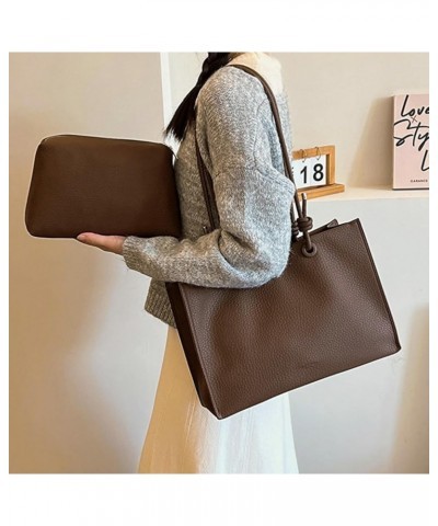 Women Y2K Hobo Bag Stylish Tote Bag Vegan Leather Large Handbag and Purse Soft Shoulder Bag B-coffee $18.45 Totes