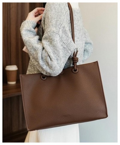 Women Y2K Hobo Bag Stylish Tote Bag Vegan Leather Large Handbag and Purse Soft Shoulder Bag B-coffee $18.45 Totes