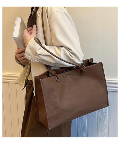 Women Y2K Hobo Bag Stylish Tote Bag Vegan Leather Large Handbag and Purse Soft Shoulder Bag B-coffee $18.45 Totes