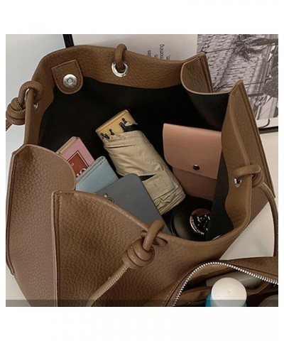 Women Y2K Hobo Bag Stylish Tote Bag Vegan Leather Large Handbag and Purse Soft Shoulder Bag B-coffee $18.45 Totes