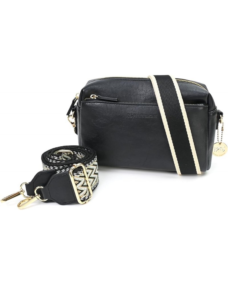 Crossbody Bags for Women Crossbody Handbags Trendy Cross Body Purse Leather Sling Bag for Women Polaris Black $22.25 Crossbod...