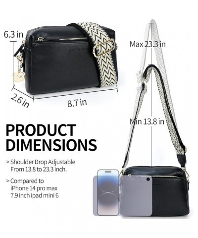 Crossbody Bags for Women Crossbody Handbags Trendy Cross Body Purse Leather Sling Bag for Women Polaris Black $22.25 Crossbod...