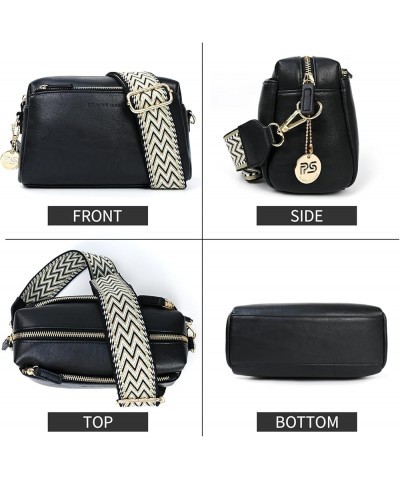 Crossbody Bags for Women Crossbody Handbags Trendy Cross Body Purse Leather Sling Bag for Women Polaris Black $22.25 Crossbod...