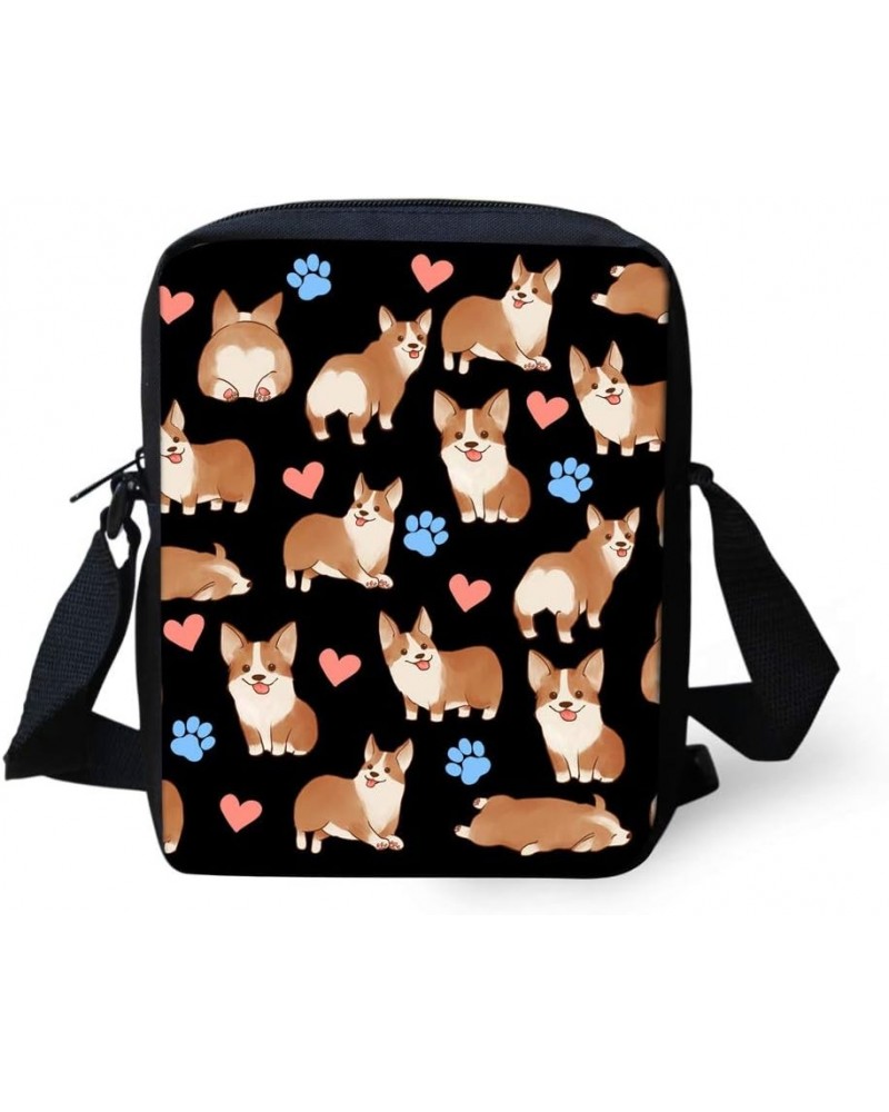 Kid Student 3D Animal Mini Cross Body Messenger Bag Phone Purse Wallet Pet Corgi $9.60 Shoulder Bags