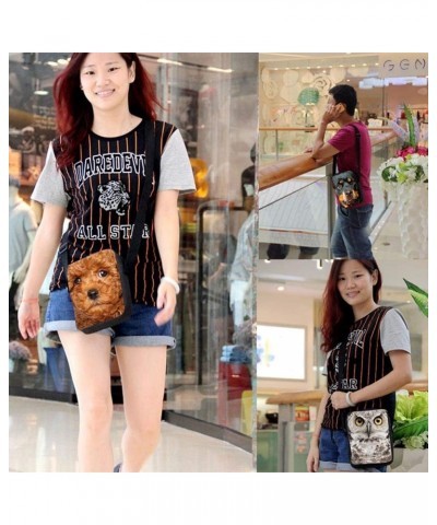 Kid Student 3D Animal Mini Cross Body Messenger Bag Phone Purse Wallet Pet Corgi $9.60 Shoulder Bags