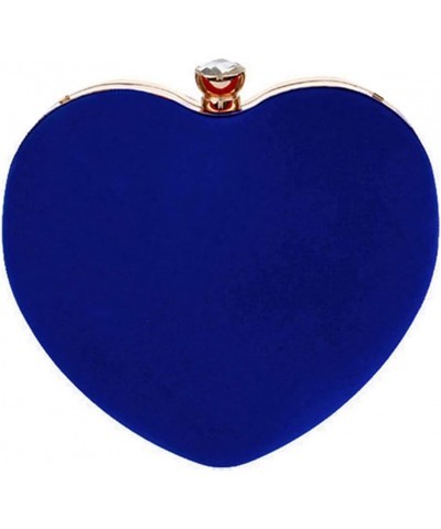 Adela Clutch Purses Heart Shape for Women Evening Bag Chain Crossbody Shoulder Clutch Diamante-blue $11.29 Evening Bags