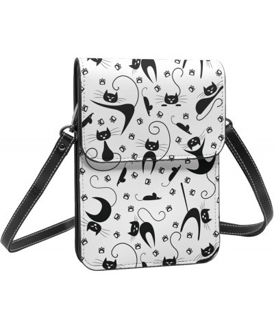 Womens Crossbody Bags Abstract Geometric Pattern Phone Bag Wallet Purses Adjustable Strap Cute Cats Pattern (12) $19.77 Cross...