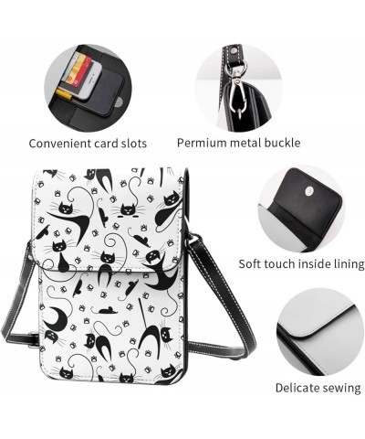 Womens Crossbody Bags Abstract Geometric Pattern Phone Bag Wallet Purses Adjustable Strap Cute Cats Pattern (12) $19.77 Cross...