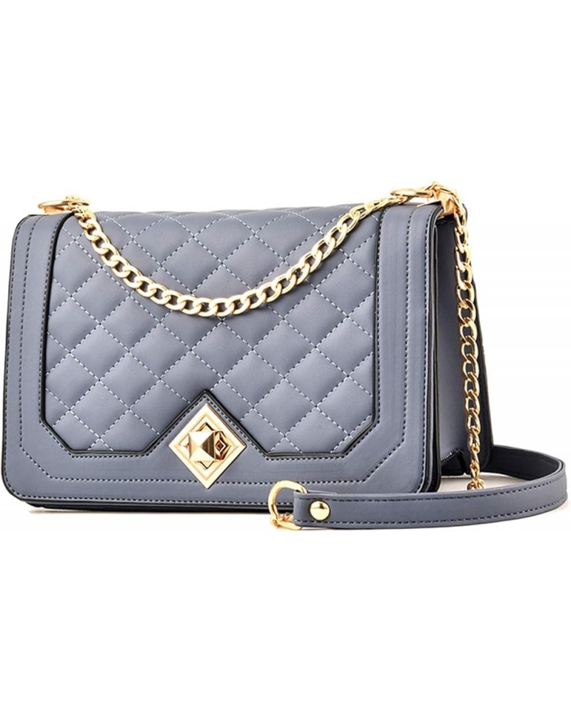 Crossbody Bags for Women Small Handbags PU Leather Shoulder Bag Purse Evening Bag Quilted Satchels with Chain Strap Blue $14....