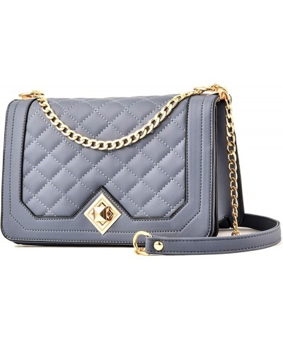 Crossbody Bags for Women Small Handbags PU Leather Shoulder Bag Purse Evening Bag Quilted Satchels with Chain Strap Blue $14....