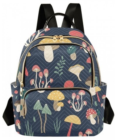 Botanic Women Backpack Mushroom Fungus Summer Anti-Theft Travel Backpack with Luggage Belt Lightweight Handbag Lady Purse Roo...