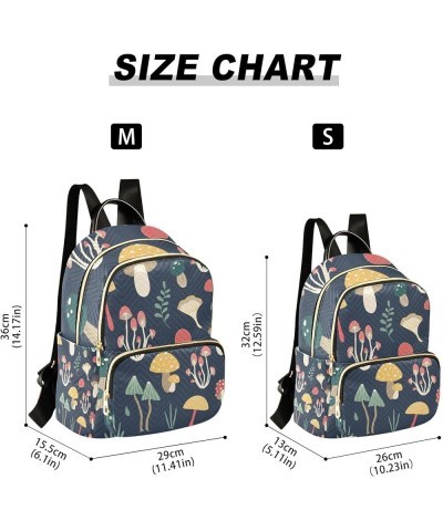 Botanic Women Backpack Mushroom Fungus Summer Anti-Theft Travel Backpack with Luggage Belt Lightweight Handbag Lady Purse Roo...