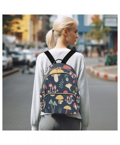 Botanic Women Backpack Mushroom Fungus Summer Anti-Theft Travel Backpack with Luggage Belt Lightweight Handbag Lady Purse Roo...