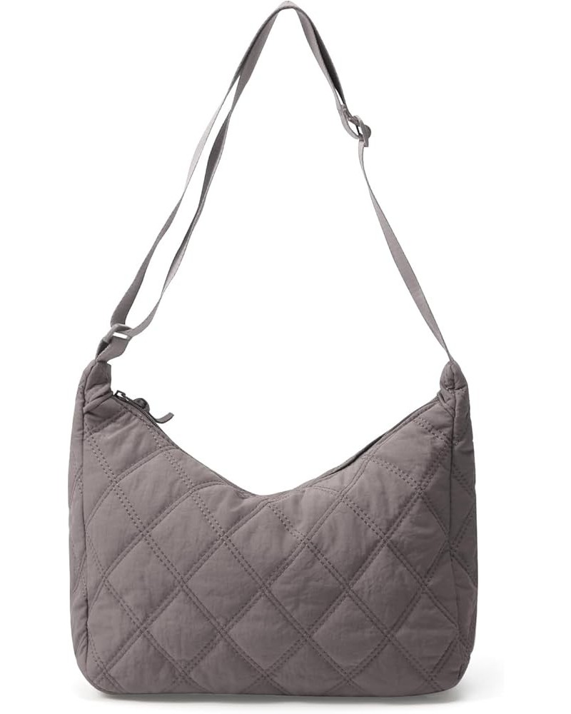 Women Large Puffy Tote Bag Quilted Down Cotton Padding Shoulder Bag Winter Warm Lightweight Handbag with Zip Style 5-grey $31...