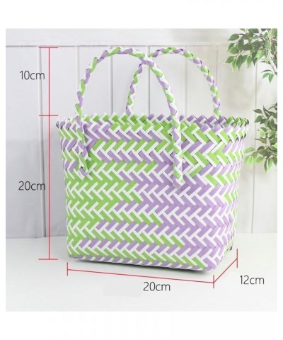 Woven Basket Bag Tote Bag for Women Summer Woven Beach Bag Small Handbag Hobo Bag 2024 Waterproof Tote Bags Top Handle Bag Bl...