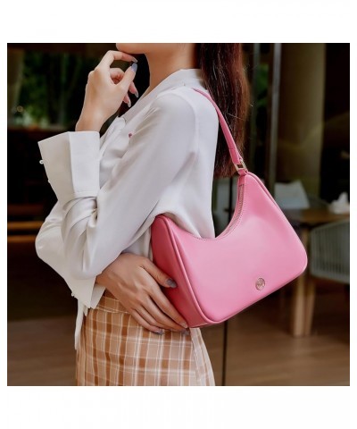 forearm bag ladies small shoulder bag black handbag crossbody leather shoulder bag Pink $34.79 Shoulder Bags