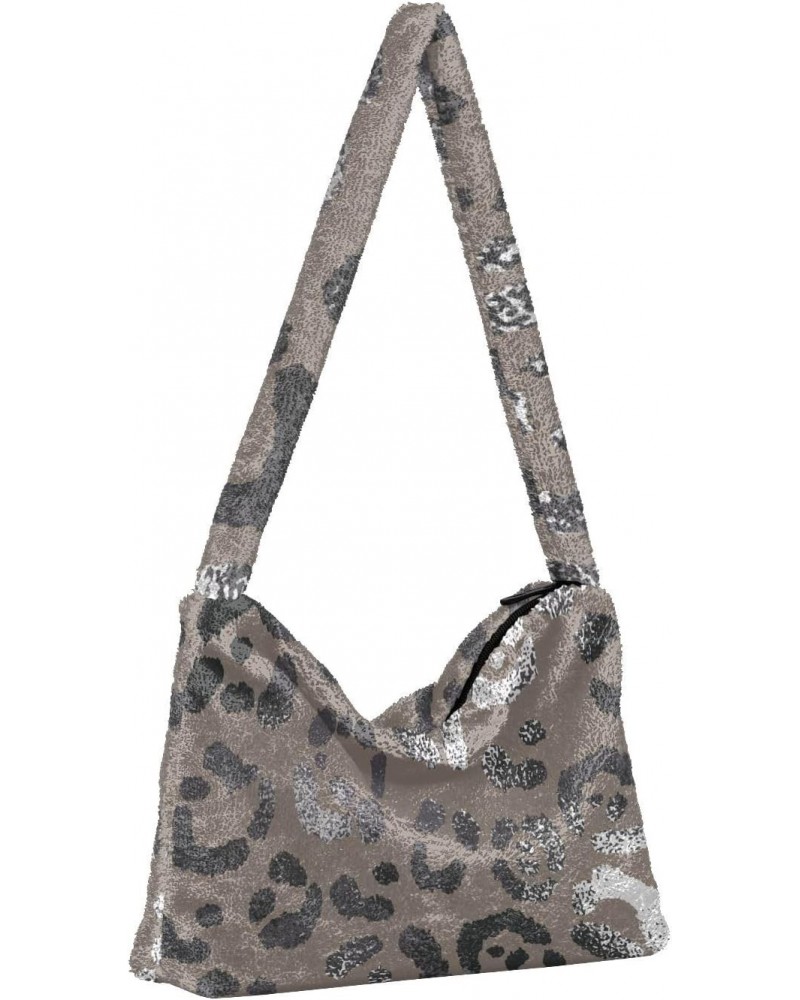 Women Boho Handbag Leopard Animal Print Elegant Foil Underarm Bag Tote Bag Shoulder Bag Crossbody Bag Fluffy Cell Phone Purse...