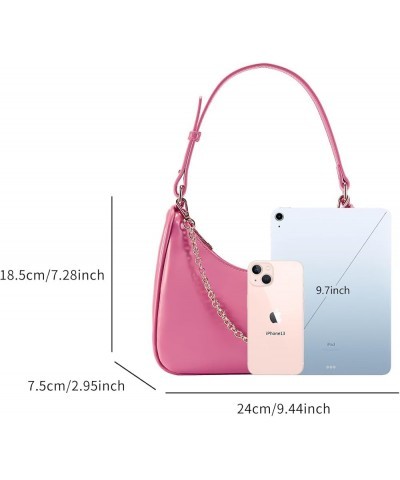 forearm bag ladies small shoulder bag black handbag crossbody leather shoulder bag Pink $34.79 Shoulder Bags