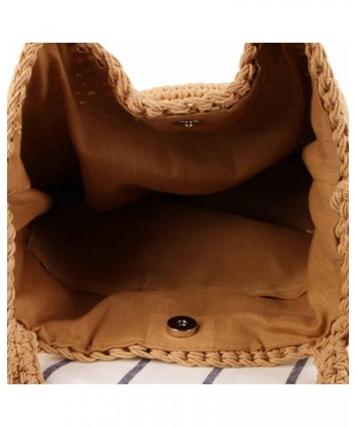 Lovely Bag Summer Straw Wallet Half Round Messenger Bag Small Mobile Phone Bag Purse Beige White $27.48 Totes