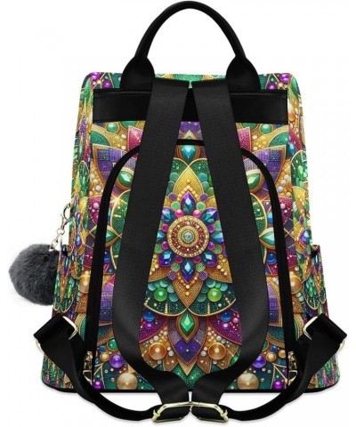 Christmas Sheep Deer Women Backpack Purse Anti Theft Back Zipper Design Travel Bag Mardi Gras Color Floral $22.04 Backpacks