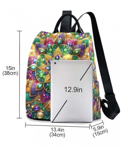 Christmas Sheep Deer Women Backpack Purse Anti Theft Back Zipper Design Travel Bag Mardi Gras Color Floral $22.04 Backpacks