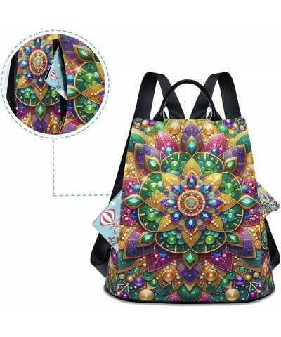 Christmas Sheep Deer Women Backpack Purse Anti Theft Back Zipper Design Travel Bag Mardi Gras Color Floral $22.04 Backpacks