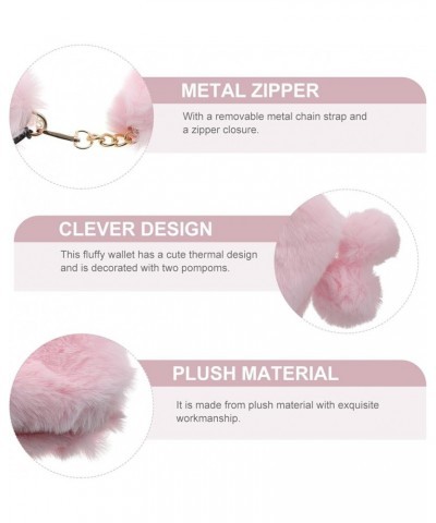 Heart Bag Fluffy Fur Handbag Heart-Shaped Purse Furry Love Clutch Shoulder Bag with Pendant for Women Girls Pink $8.87 Should...