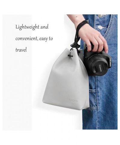 Camera Lens Pouch DSLR Camera Lens Pouch Bag Soft Protective Case PU Camera bag Small Blue $17.43 Totes