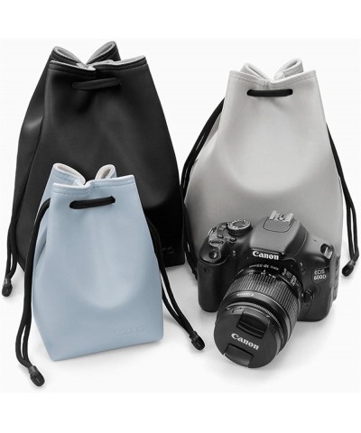 Camera Lens Pouch DSLR Camera Lens Pouch Bag Soft Protective Case PU Camera bag Small Blue $17.43 Totes