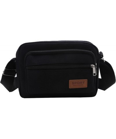 Atmneris Canvas Messenger Bag for Women Men Travel Shoulder Purse Bag Casual Crossbody Bag Vintage Satchel Bag Black $6.92 Cr...