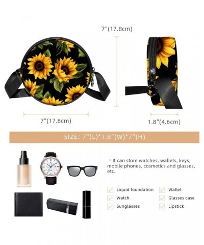 Crossbody Bags for Women,Crossbody Bag Men,Small Sling Bag,Art Style Sunflower,Crossbody Purse $11.31 Crossbody Bags