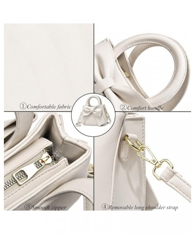 Designer Small Handbags for Women with Top Carry Handle and Cute Bow Knot,Leather Purses and Over-Shoulder Strap Khaki 1 $37....