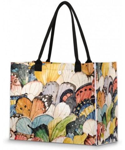 Butterfly Wings Cute Tote Bag with Digital Printing | Multi-Surface Design | Interior Pockets & Exterior Buttons | Ideal for ...