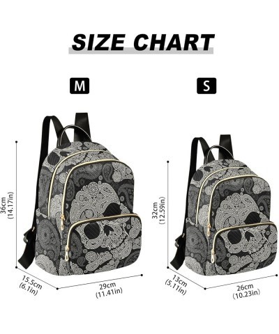 Skull Paisley Halloween Mini Backpack Purse for Women Travel Bag Fashion Daypack Back Pack Shoulder Bag Multicolor Medium $17...