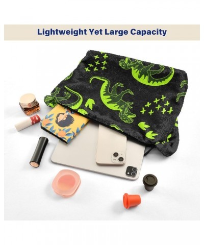 Women Boho Handbag Neon Green Dino Cool Underarm Bag Tote Bag Shoulder Bag Crossbody Bag Fluffy Cell Phone Purse Patriot Lady...