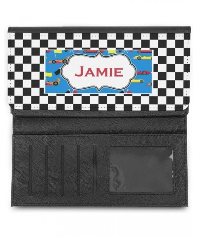 Personalized Checkers & Racecars Leatherette Ladies Wallet $20.17 Wallets